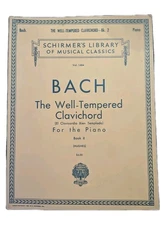 BACH The Well-Tempered Clavichord For Piano Book II Vol. 1484 Schirmer's Library
