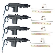ESUPPORT Black Car Plastic Universal Heavy Duty Power Door Lock Actuator 2 4Pcs