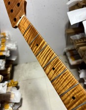 5 string 20 fret Roasted Flame Maple Bass guitar Neck matte DIY parts
