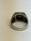 ANTIQUE VINTAGE/ new old stock Sterling black onyx/ diamond ring  — photo 4