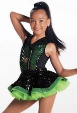 Dance Pre-Owned Costume Intermediate Child Green Weissman 13581 Jazz Hip Hop Tap