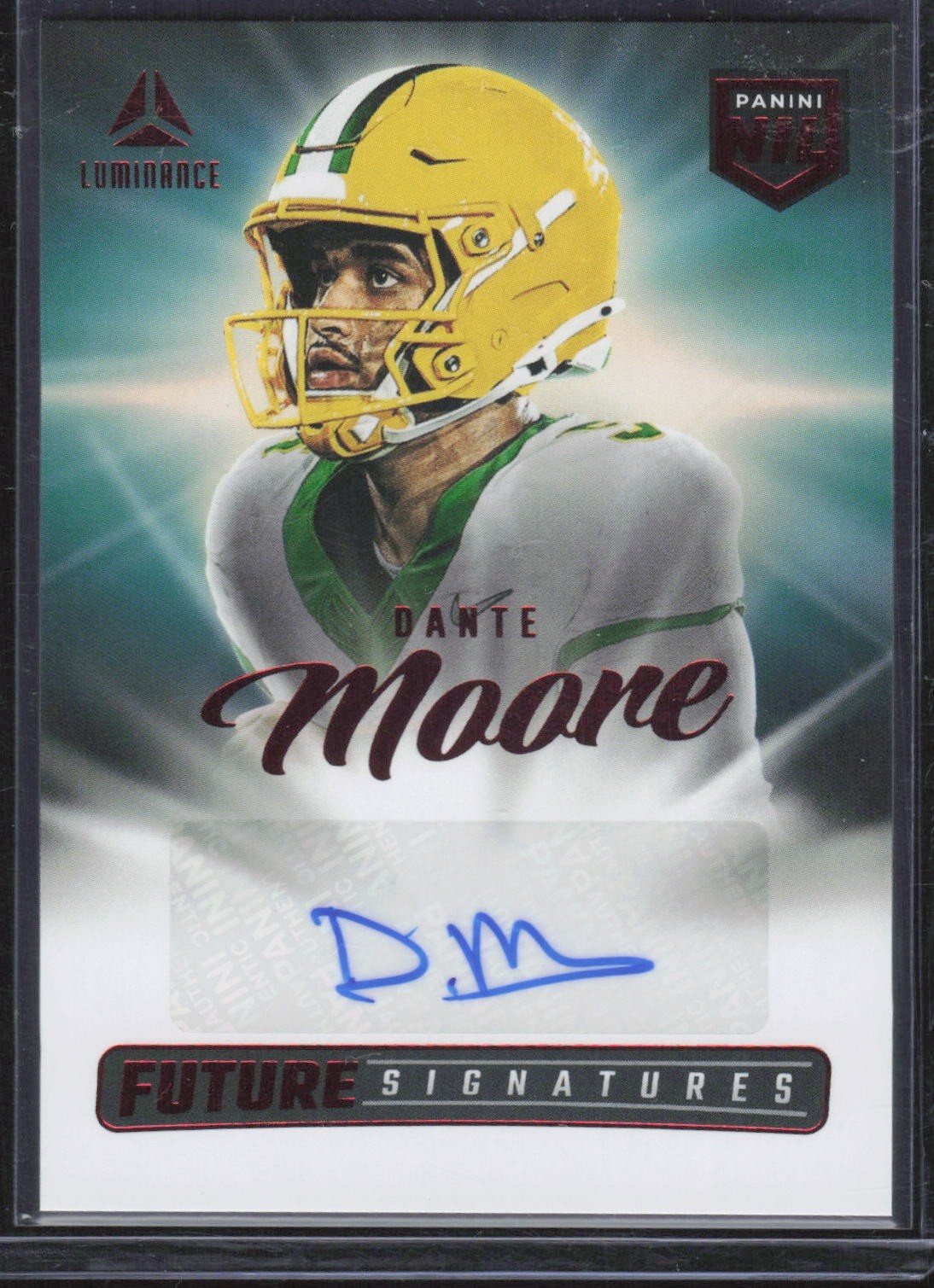 Dante Moore 2025 Luminance Future Signatures Red