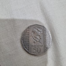 RARE AS HENS TEETH !  I995 AUSTRALIAN 50 CENT- WEARY DUNLOP - CIRCULATED