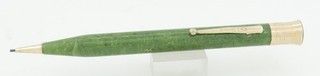 Sheaffer Lifetime Titan Full Size Jade Green w/Gold Trim 1.1mm Pencil 1920's