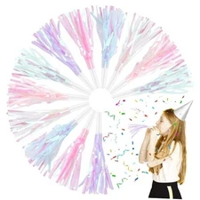 12 Pcs Party Blowers Glitter Noise Makers Metallic Fringed Party Horns for 