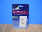 Leviton Decora+ T5634-BW 60W USB-A + USB-C Power Delivery Outlet White