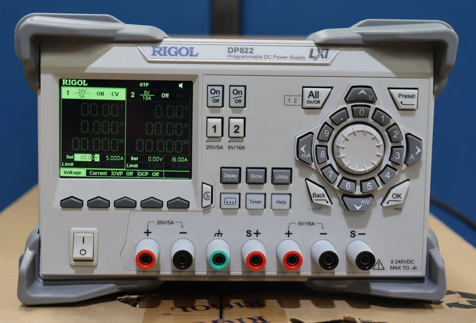 Rigol DP822 Dual Output DC Power Supply 20V/5A, 5V/16A NEW IN BOX - Image 2 of 4