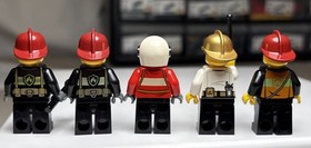 LEGO CITY: Fire Station (60004) Minifigures ONLY Man Fireman Mini Figures Dog