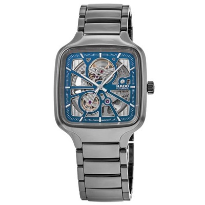 New Rado True Square Automatic Open Heart Blue Dial Unisex Watch R27083202