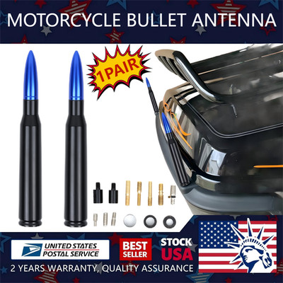 2X For 89-22 Harley Davidson Touring Electra Glide CVO 5.3'' Stubby Antenna Mast