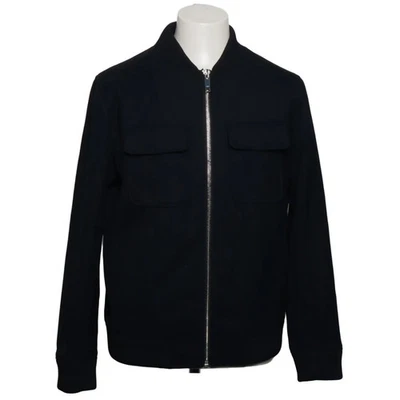 Zara, blouson bomber, unisexe (adulte), taille : L, bleu, polyester/viscose #4hJ - Photo 1/4