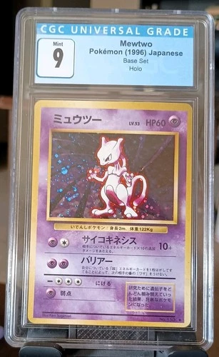 1996 Pokémon Japanese Base Set Mewtwo Holo CGC 9 Mint Old Label