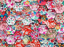40 tacked new Liberty Tana Lawn floral patchwork hexagons charm/quilt /craft