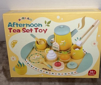 AIRLAB Wooden Afternoon Tea Set Toy Pretend Play Set, Ages 3+ (W042-HLT)