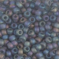 Miyuki Seed Beads 6/0 Matte Transparent Gray AB 6-152FR 20g in Tube, Glass Round