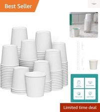 4 oz. - 300 count Disposable White Paper Cups, Hot Coffee Cups - Eco-Friendly...