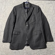 Lauren Ralph Lauren Wool Cashmere Blazer Mens 42R Charcoal Black 2 Button Front