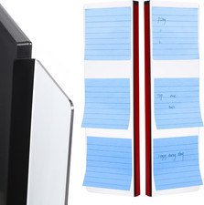 2 Pcs Frameless Monitor Memo Board for No Edge Monitors, Flexible Clear PET C...