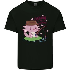 Camiseta Pesca Axolotl Anti San Valentín Pescador Hombre Algodón Ligero