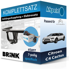 Für Citroen C4 Cactus 18- BRINK Anhängerkupplung starr + 7polig E-Satz neu