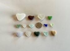 Genuine Beach Sea Glass Perfectly Heart-shaped Beautiful Colors Surf-tumbled