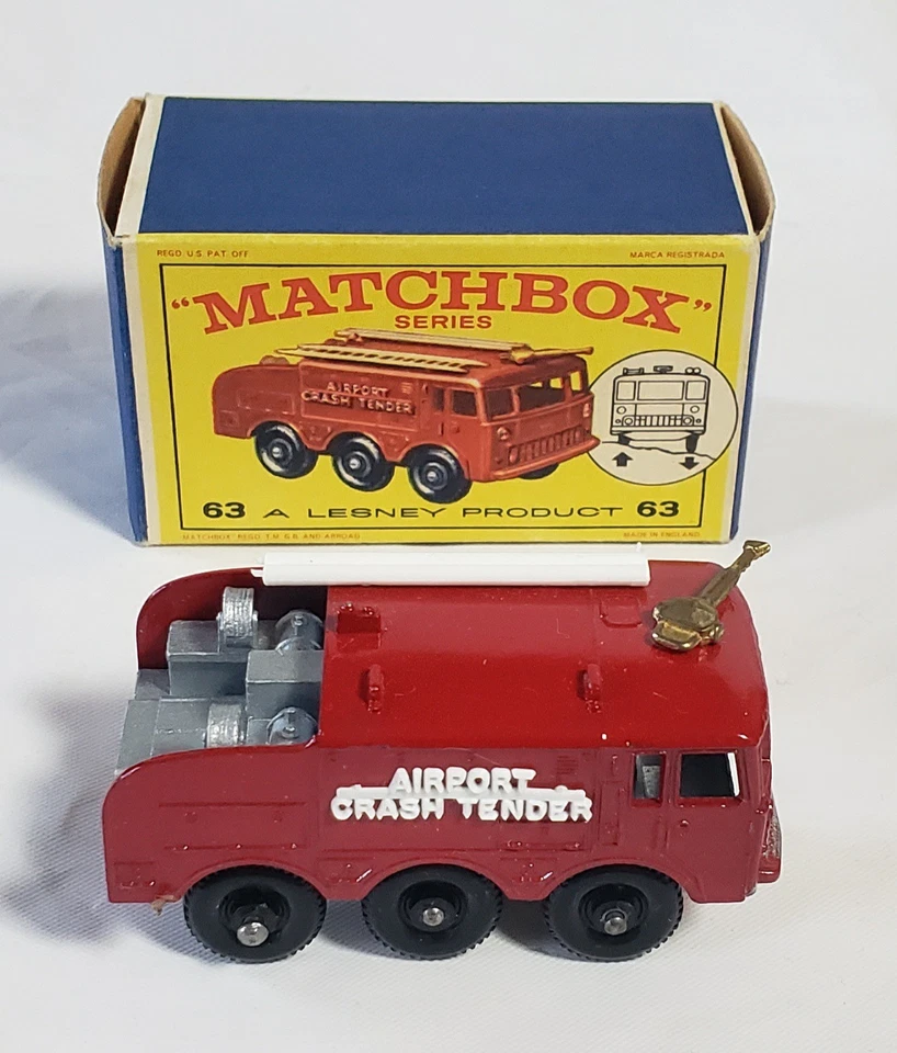 Matchbox Lesney 63b Fire Fighter Crash Tender Original E Box Missing Ladder - Image 2 of 4