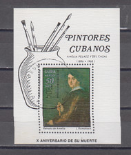 1CUBA :  1978 -   SOUVENIR SHEET - SCOTT #  C303  PAINTING