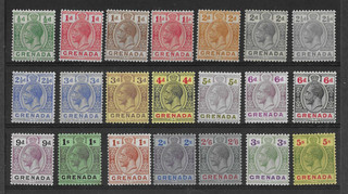 GRENADA 1921 31 MULTI SCRIPT CA SET TO 5/ MH/LMH. SG 112 133. (G349)