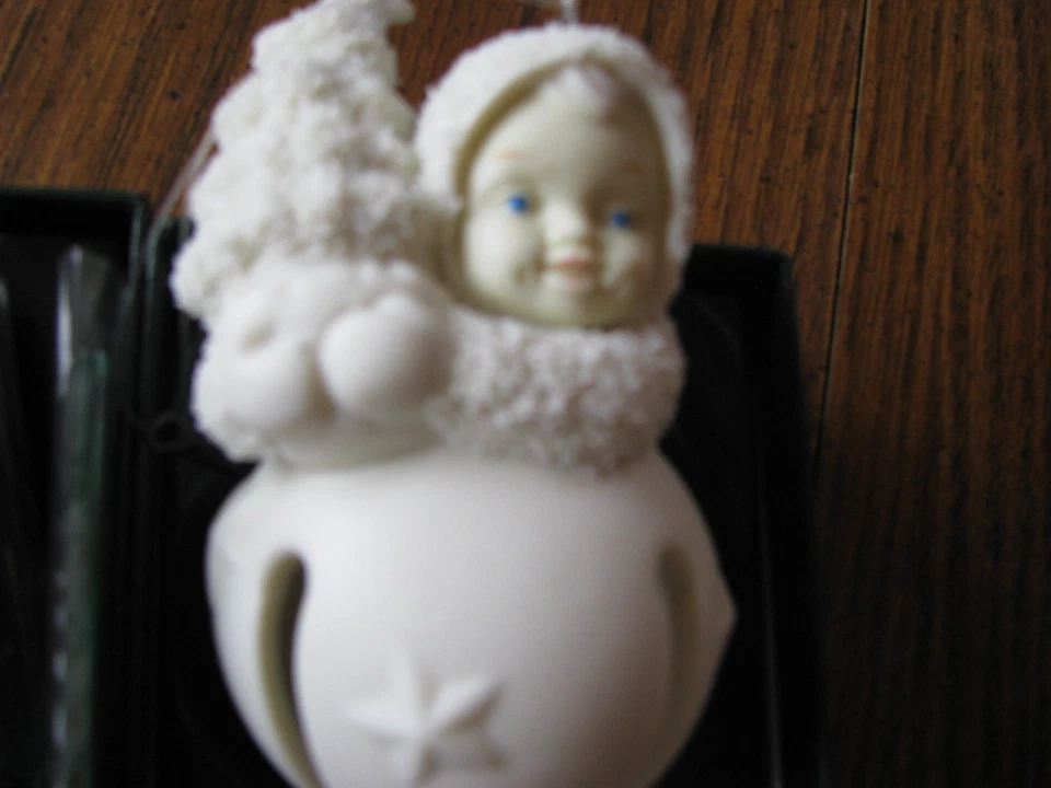 Juego de 3 Dept 56 Jingle Bell Jingle bebé Snowbabies, campana, vela, árbol Foto 4 de 4