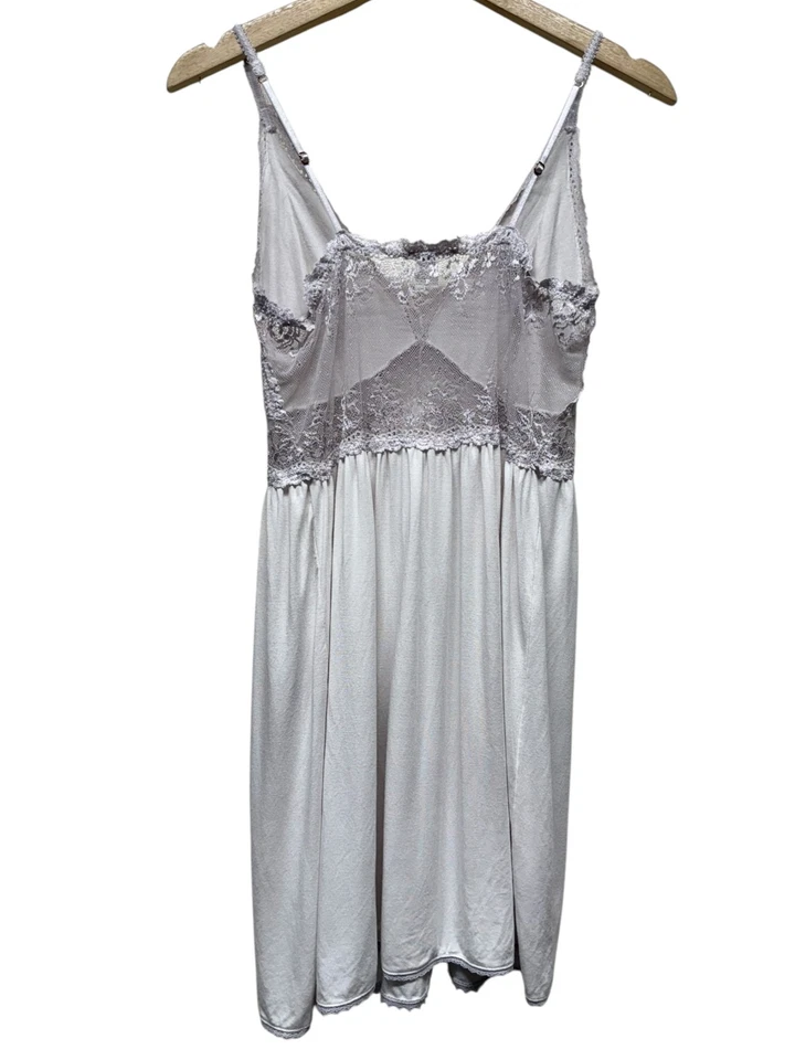 Camisón Eberjey Mujer Talla L Gris Encaje Chemise Babydoll Hada Romántica Foto 2 de 4