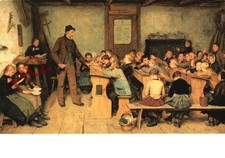 Ansichtskarte ~ Albert Anker, die Dorfschule,...
