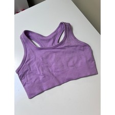 Zella Girl Purple Seamless Racerback Sports Bra Kids Size Medium 8 10