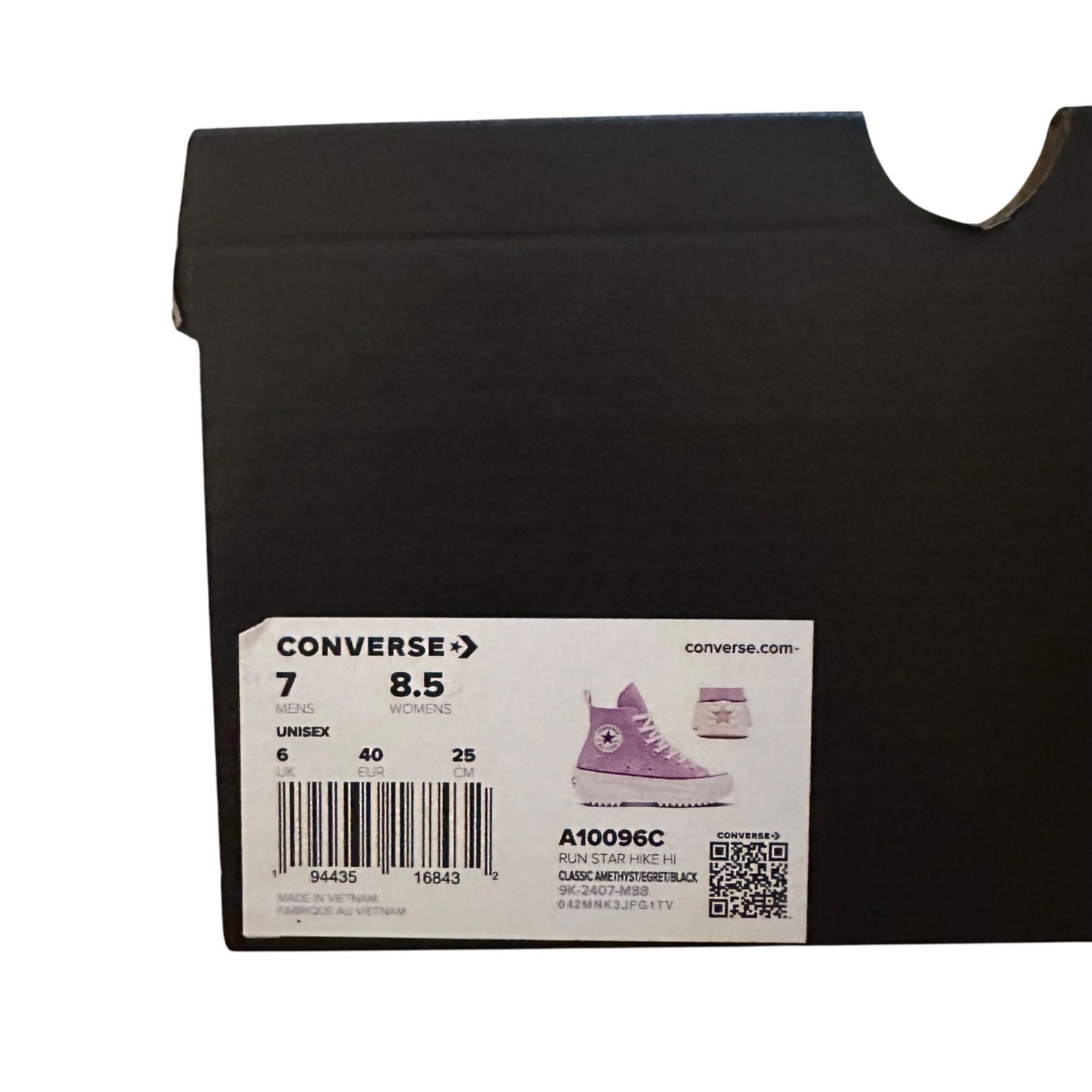 ⭐Converse Run Star Hike Platform 8.5 Women Shoes Purple Glitter Sneaker A10096C⭐ thumbnail 8