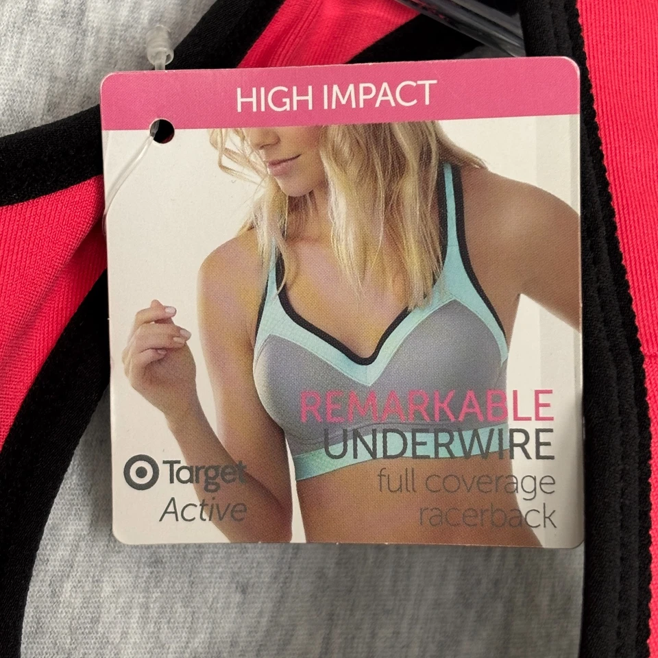 Target Womens 12E High Impact Underwire Full Coverage Sports Bra Racer Back New - image 4 of 4