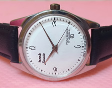 Vintage HMT Janata White 17 Jewels Hand Winding Men's Wrist Watch