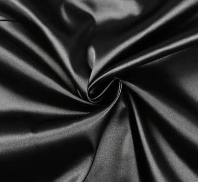 Edler SATIN Stoff fließender Fall & leicht elastisch SCHWARZ EUR 9,98/m - Bild 1 von 2