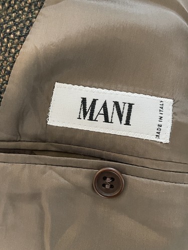 MANI BY GIORGIO ARMANI Made In Italy Vintage 2-Button Nailhead Tweed Jacket 44R - Picture 8 of 11