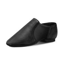 Women's Jazz Shoes Leather Split Sole Dance Shoes for Women Men, Black Brown 8