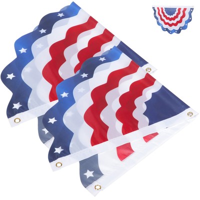2PCS American Flag Bunting USA Fan Flag für Outdoor- und Indoor -Dekoration