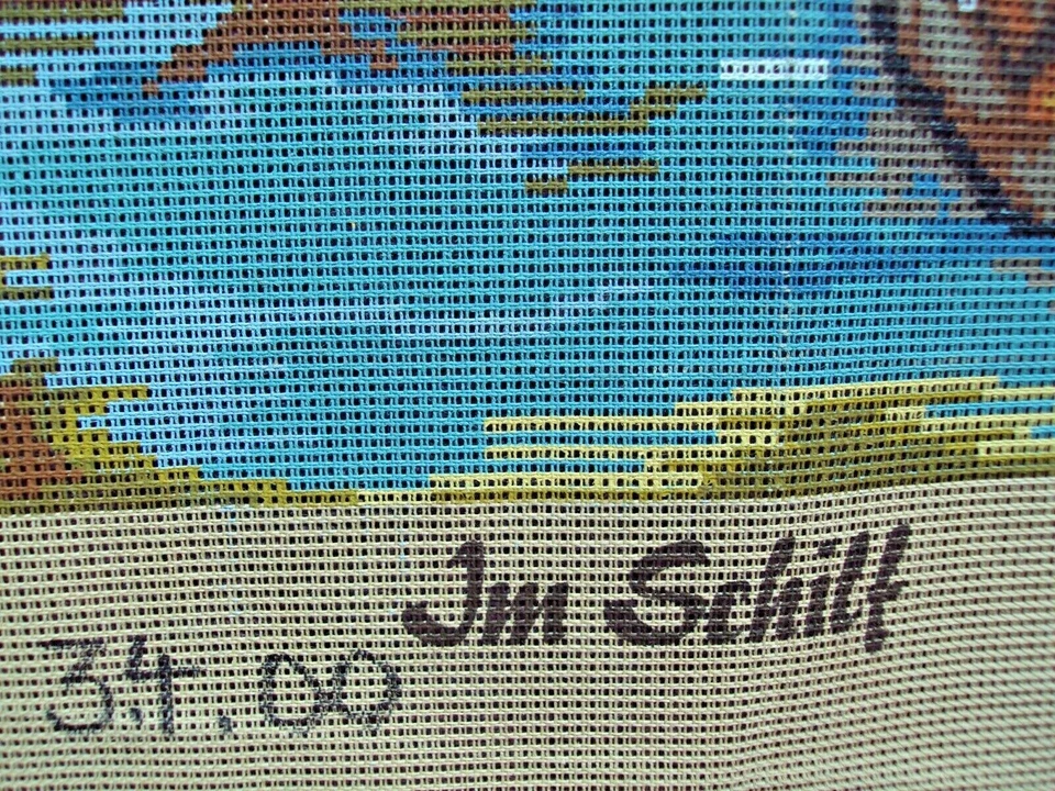 Needlepoint Penelope Canvas Screened Printed Ducks Geese Jim Schiff 51119 10/20 - Image 3 of 4