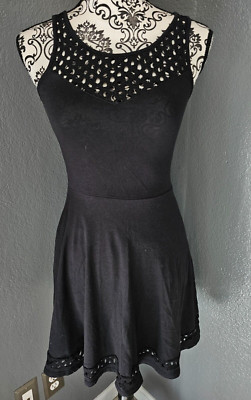 Women's Aeropostale Dress Sleeveless Size X Small XS Black See Through Design