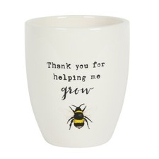 Image of Thank you for helping me grow ceramic plant pot mothers day , teacher gift, nan