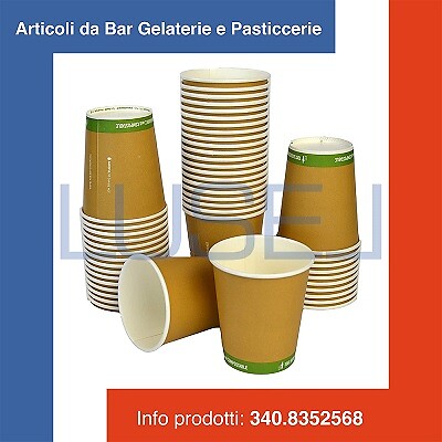 PZ 50 BICCHIERE TERMICO IN CARTA ML 236 (8 OZ) BIODEGRADABLE AND COMPOSTABLE