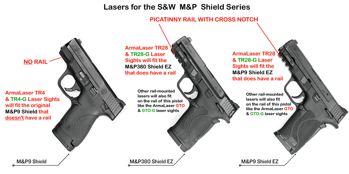ArmaLaser TR40GS / TR40G / TR40-G Green Laser Sight for S&W Shield