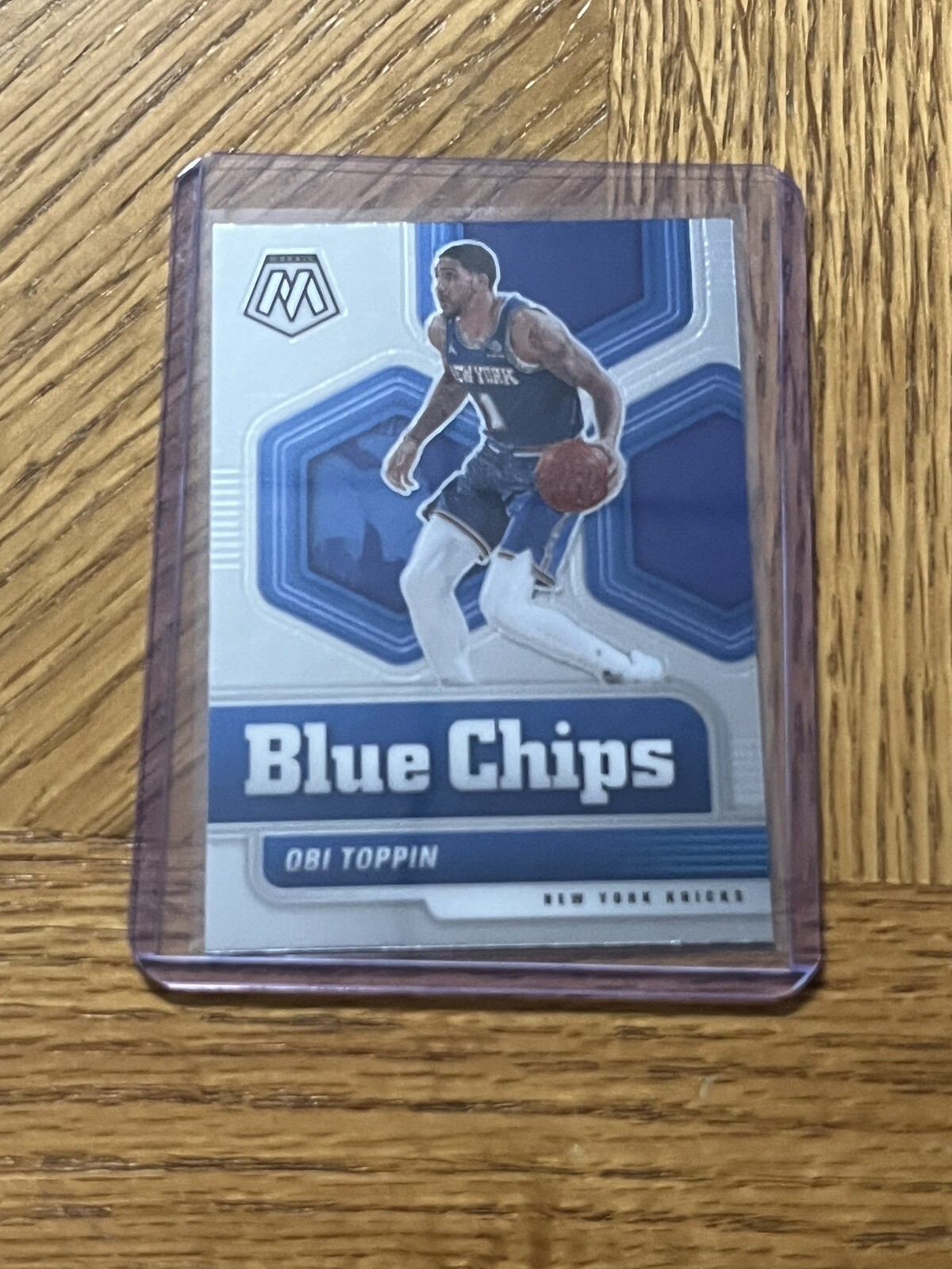 2020-21 Panini Mosaic Blue Chips Obi Toppin New York Knicks #10