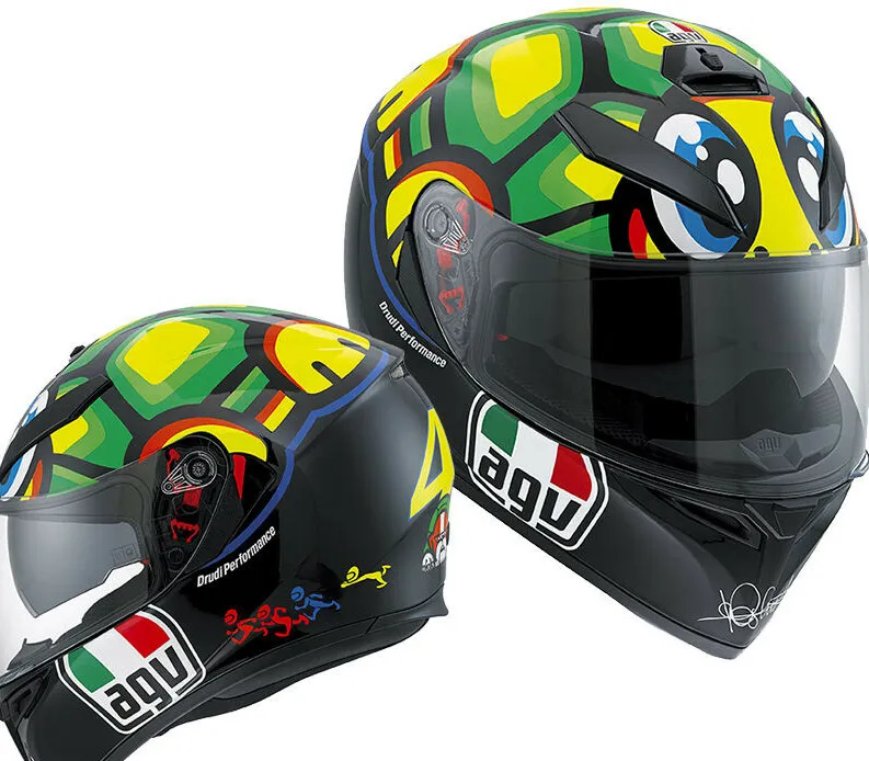 Sjov Menda City Se igennem Full Face Helmet AGV K3 Sv Valentino Rossi 46 Turtle Mugello Size XL | eBay