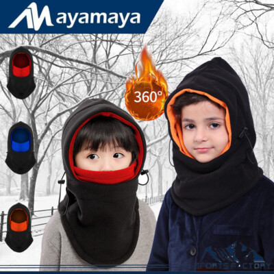 Winter Windproof Kids Balaclava Hat Fleece Ski Full Face Mask Cap Warm Snow Hood