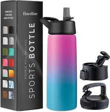 FineDine Triple Insulated Stainless Steel 750ml Water Bottle - Blue Rose Blend