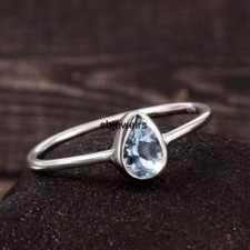 Natural Garnet 925 Sterling Silver Handmade Ring Jewelry Mother's Day Gift D-529