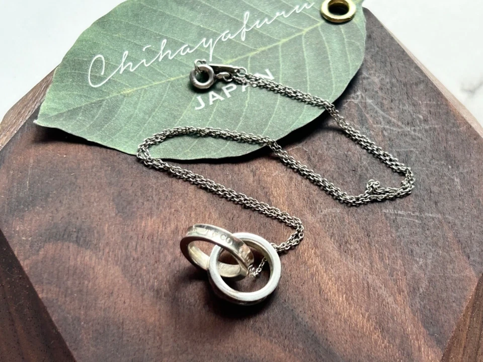 Autentico TIFFANY & Co. Collana con ciondolo cerchi ad incastro 1837 in argen... - Immagine 4 di 4